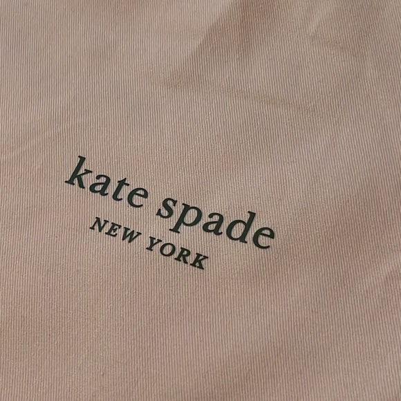 Kate Spade Small Pink Black Pull Top Tab cotton Dust Bag - Picture 2 of 5